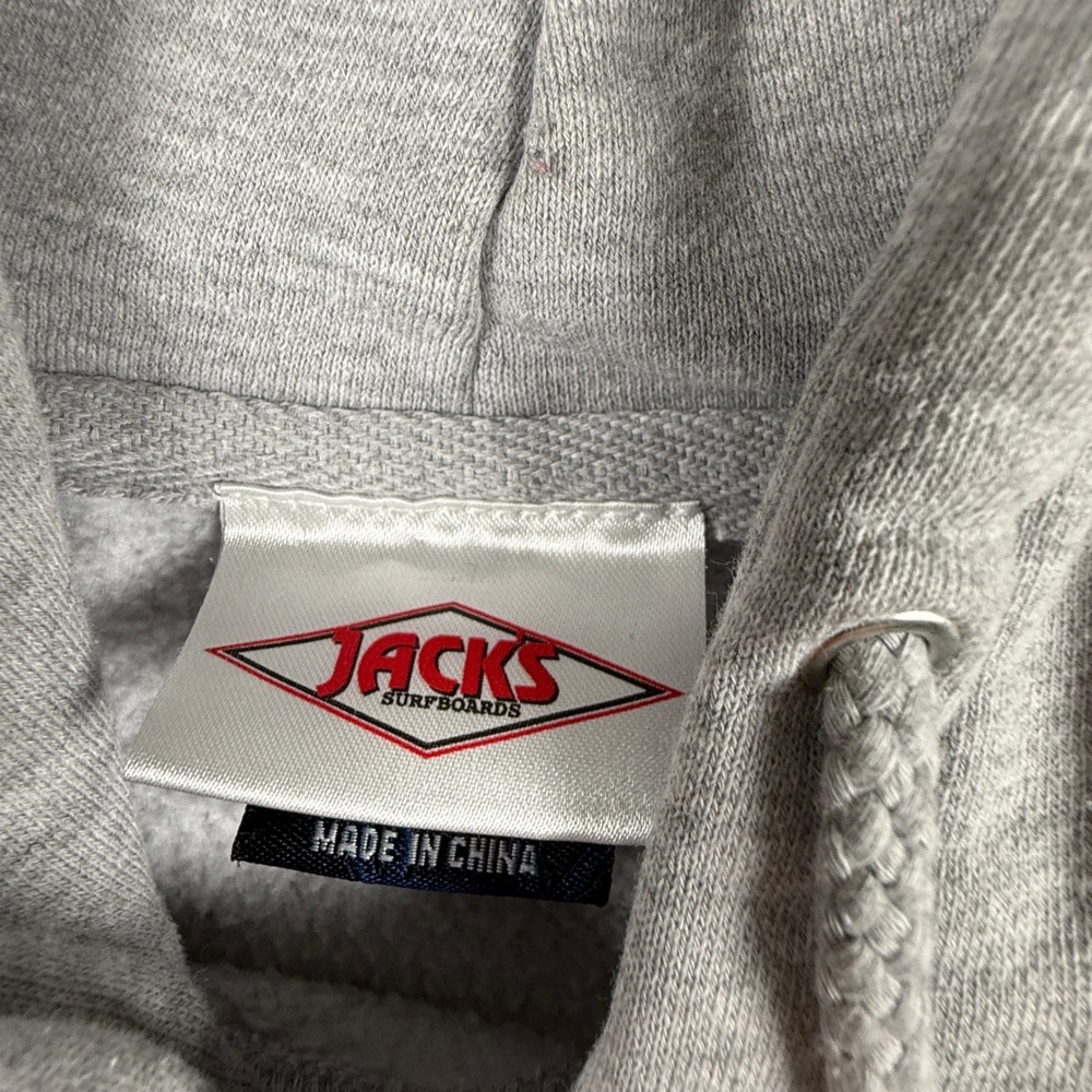 Jacks Surfboards Mens XL Gray Graphic Pullover Hoodie Surf Skate Heather Gray - Picture 5 of 8